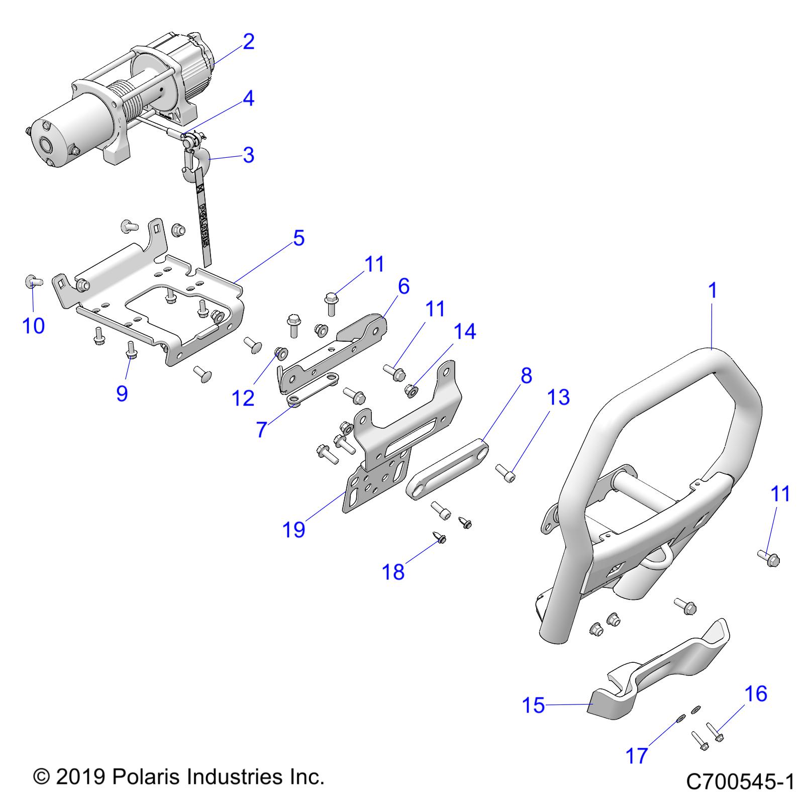 ACCESSORY, FRONT BUMPER, W/WINCH - Z21NAR99AN/BN (C700545-1)